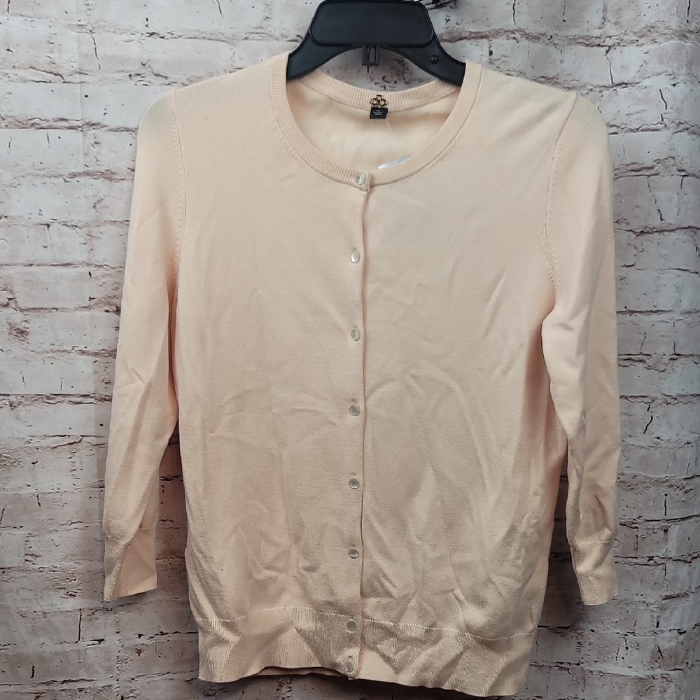 Ann Taylor cardigan sweater pink size medium petite new nwt